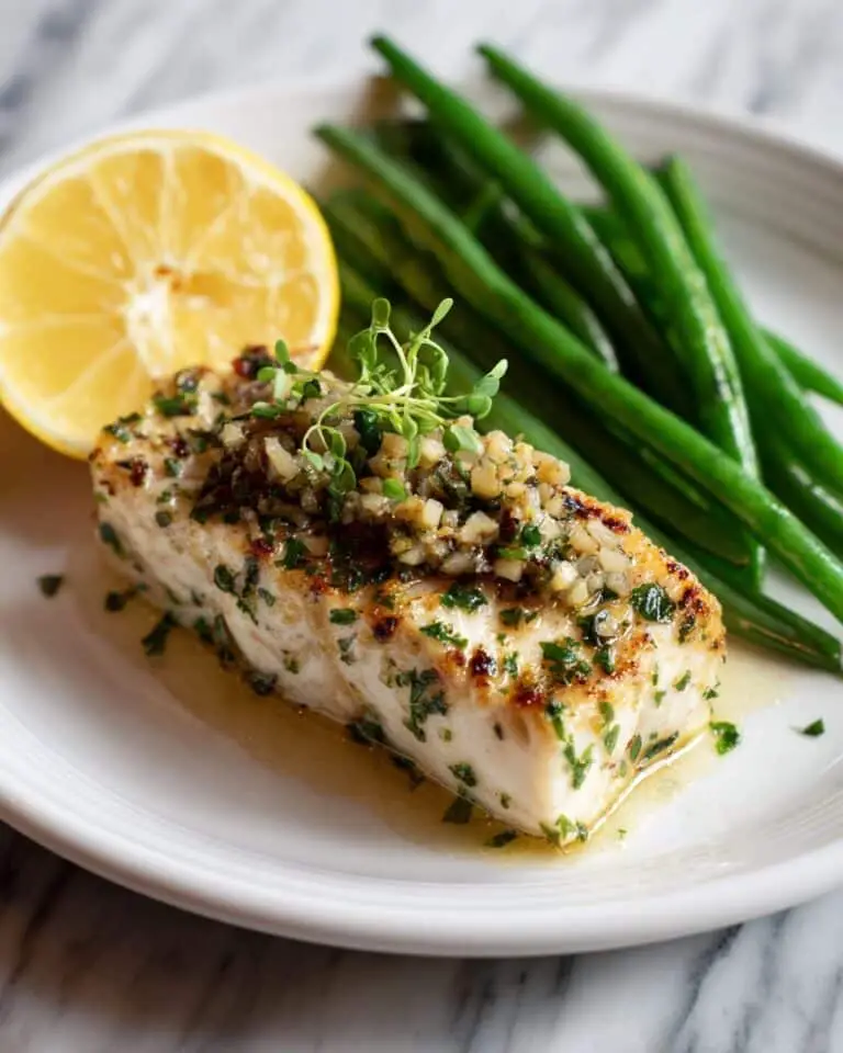 Pan Fried Cod with Lemon Herb Butter Sauce Recipe