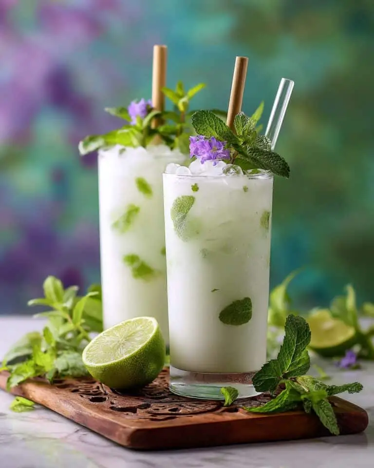 Creamy Coconut Lime Mojito with a Thai Twist Recipe