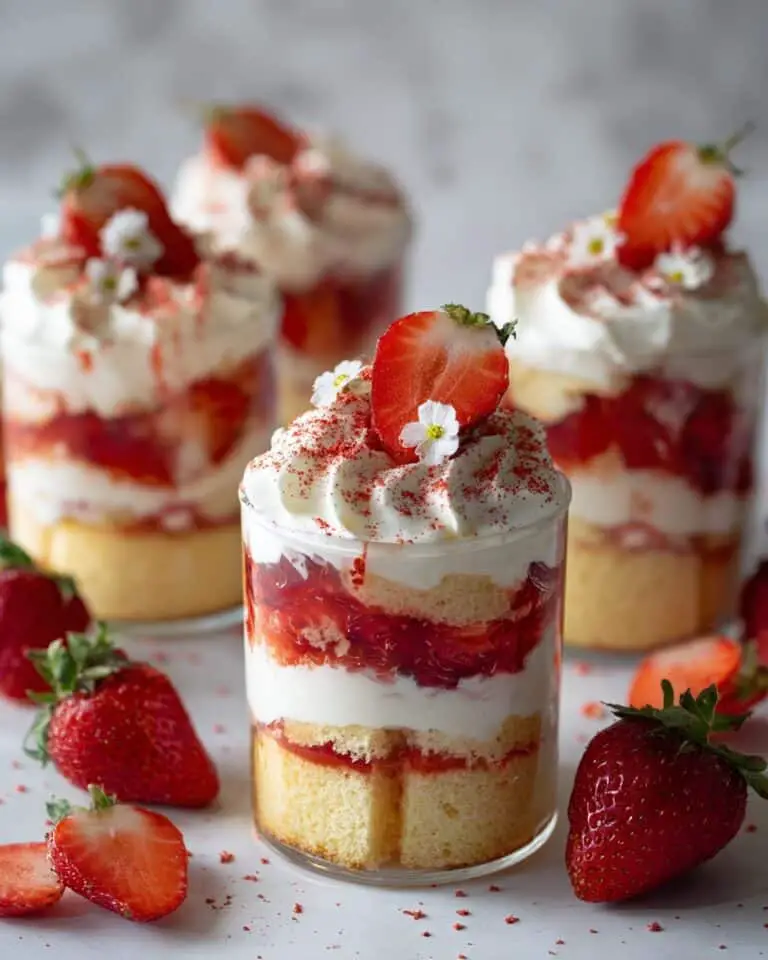 Strawberry Elderflower Tiramisu with Eggless Mascarpone Cream Recipe