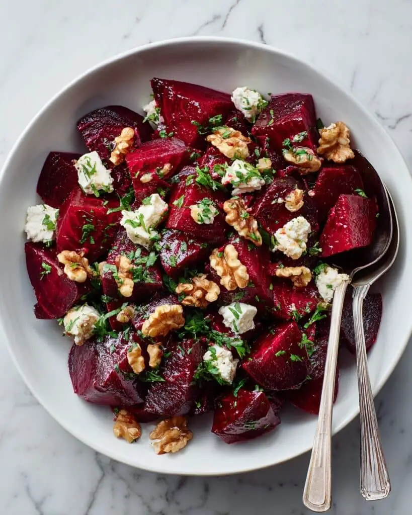 Beetroot Feta Salad with Toasted Walnuts Recipe