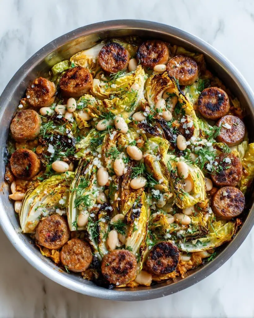 Sheet Pan Cabbage and Sausage Dinner Recipe