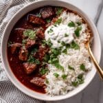 Hearty Chile Colorado Stew with Beef and Rich Red Chile Sauce Recipe