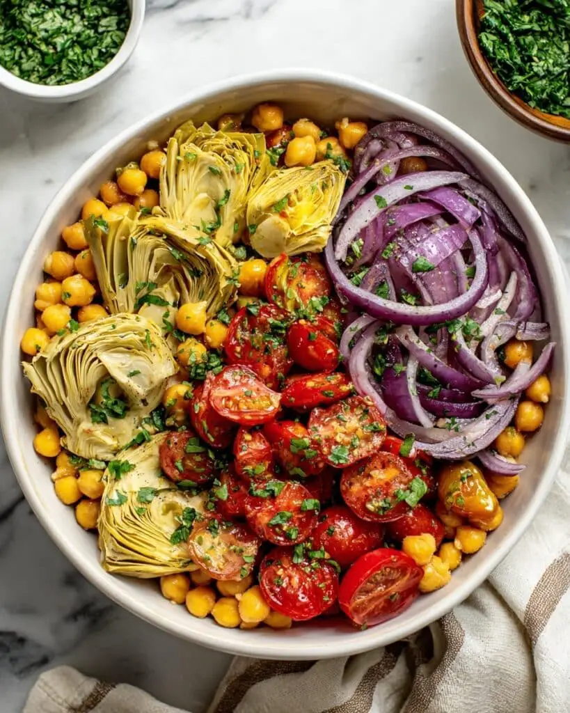 Tuscan Artichoke Tomato Salad Recipe