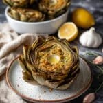 Lemon Garlic Roasted Artichokes Recipe