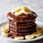 Chocolate Protein Pancakes with Dark Chocolate Drizzle Recipe
