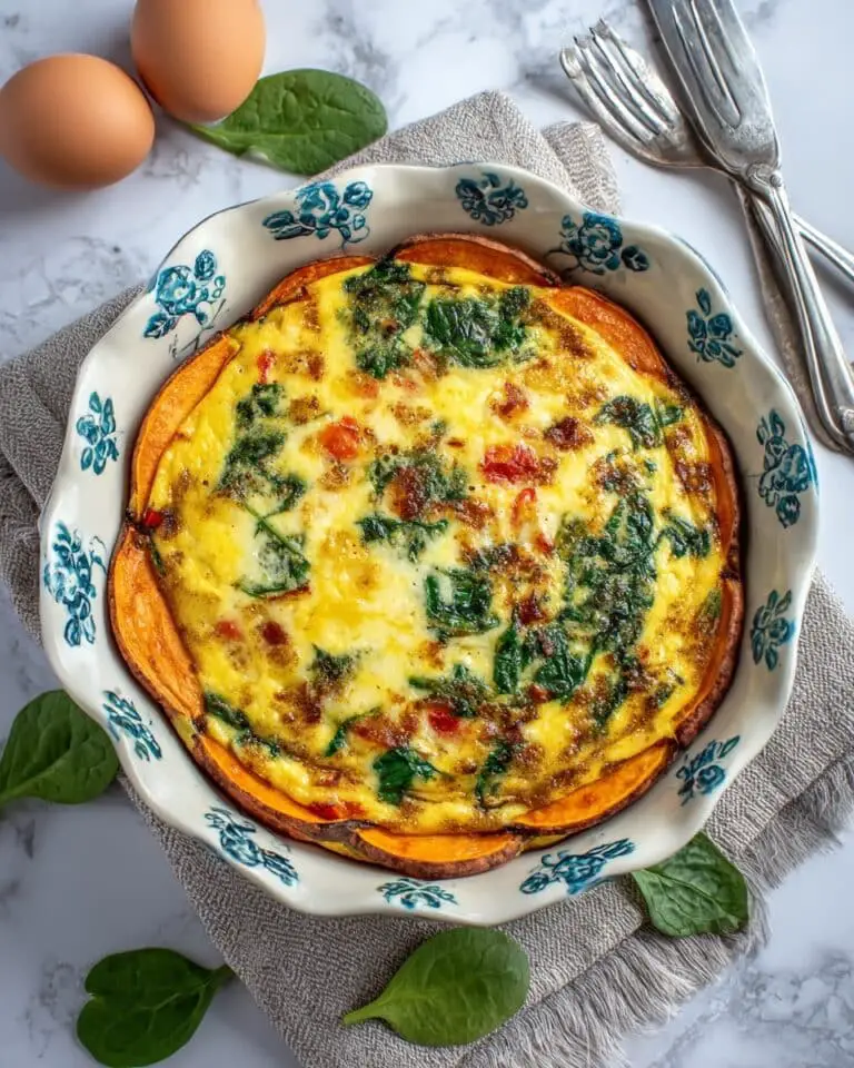 Spinach & Goat Cheese Quiche with Sweet Potato Crust Recipe