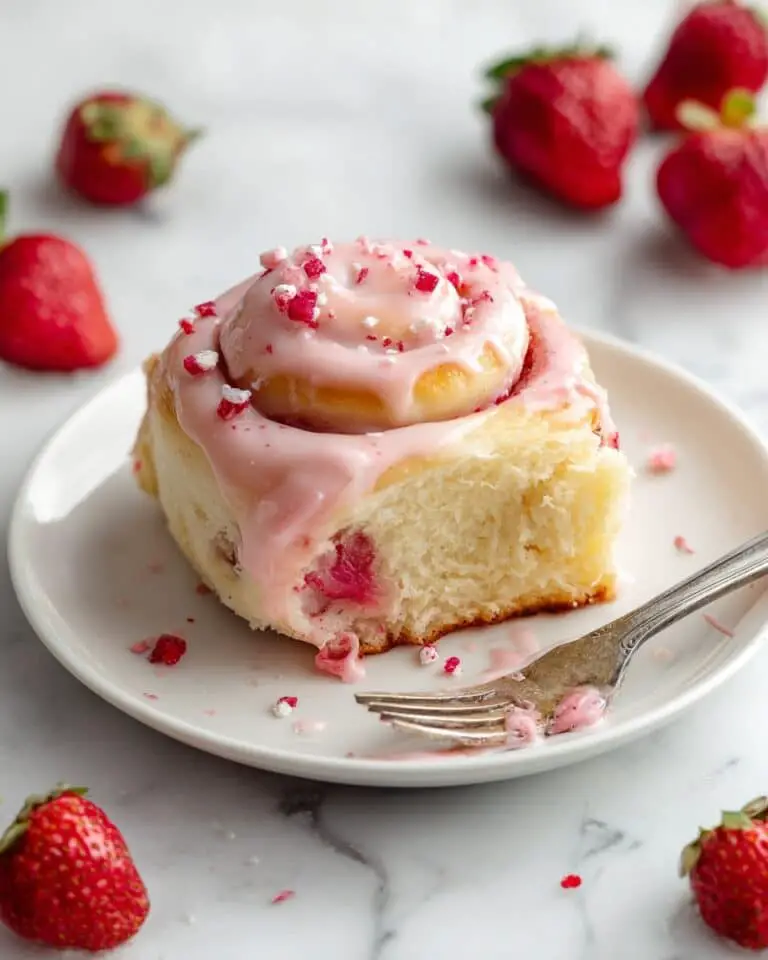Strawberry Sweet Rolls with Strawberry Cream Cheese Frosting Recipe