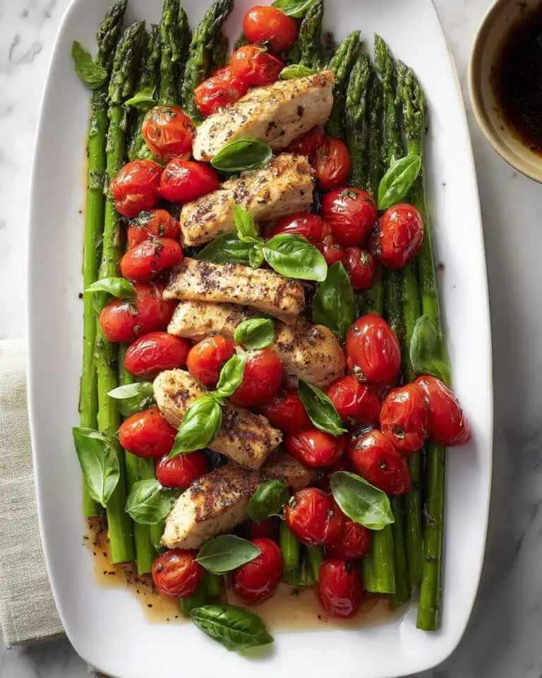 Roasted Asparagus Salad with Fried Halloumi and Fresh Tomatoes Recipe