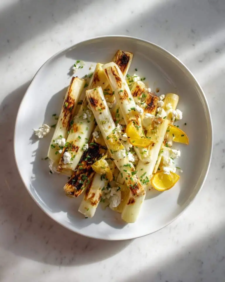 Braised Leeks with Lemon and Feta Recipe