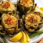 Stuffed Artichokes Braised in White Wine Recipe