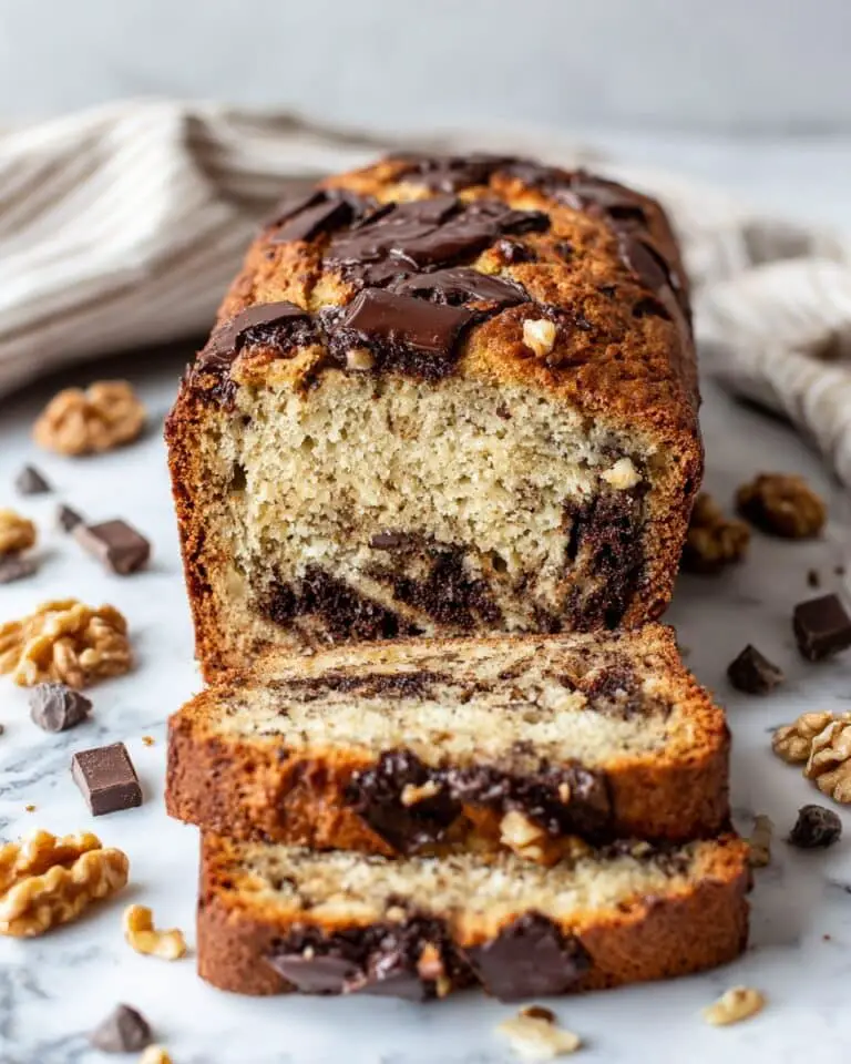 Flourless Banana Bread with Nuts and Chocolate Recipe