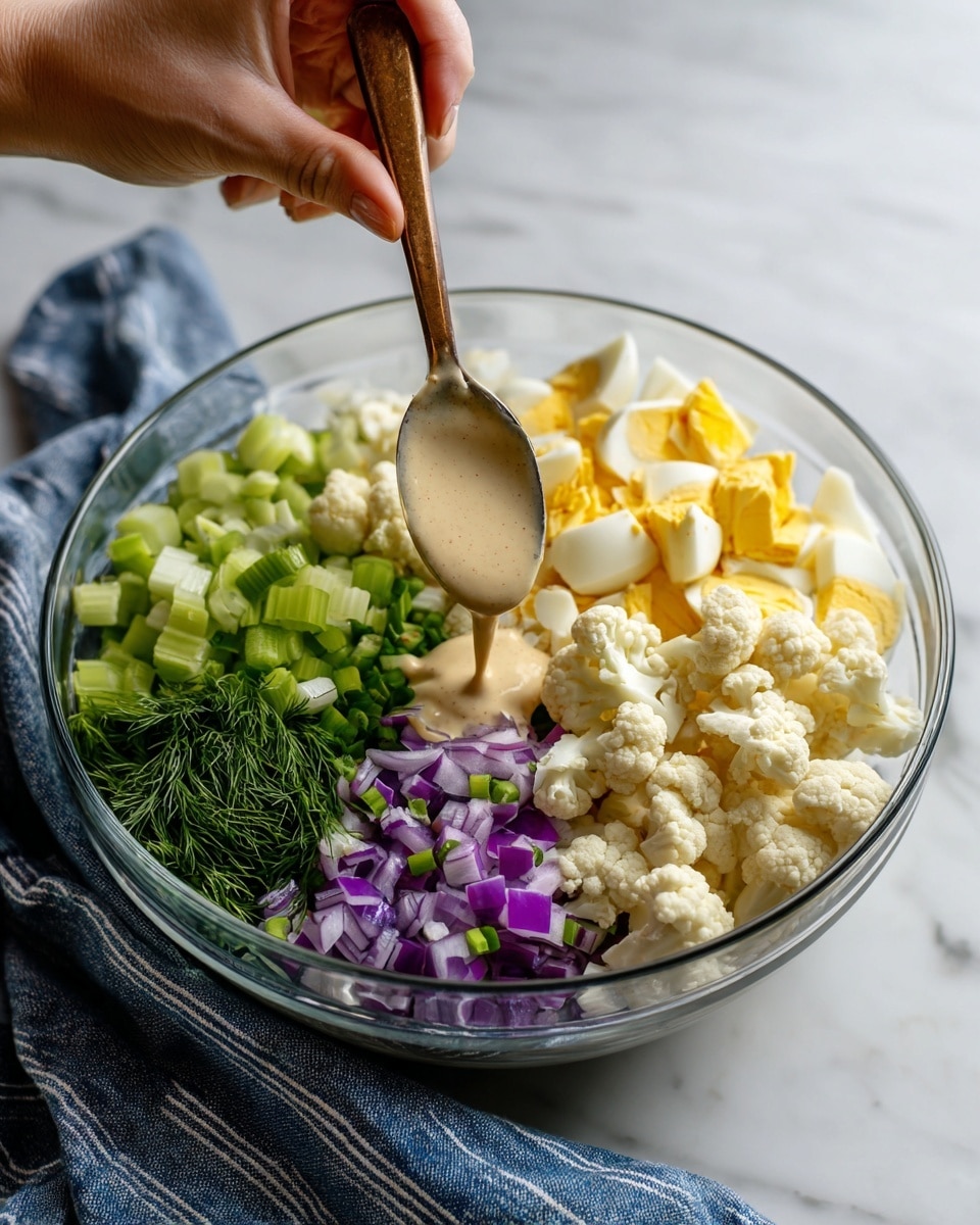 Low Carb Cauliflower Potato Salad Recipe - Recipe Image