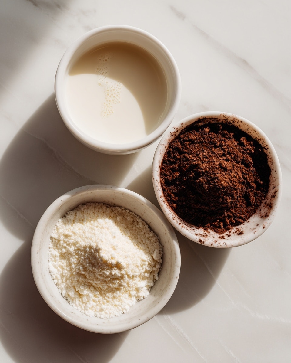 A clear glass bowl sits on a white marbled surface, filled with thick, light brown chocolate mixture that appears fluffy and creamy. Two silver mixer beaters, partly covered in the chocolate mix, rest inside the bowl near the center. The sides of the bowl are smudged with streaks of the same chocolate mix. The overall texture looks whipped and dense, with uneven peaks and swirls set against the smooth glass of the bowl. Photo taken with an iphone --ar 4:5 --v 7
