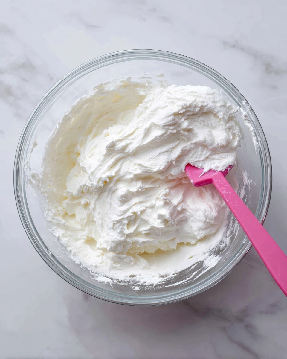A white bowl filled with a creamy dessert made of about three layers of fluffy white whipped cream mixed with small chunks of light yellow and red bits, likely fruit and nuts. The dessert is topped with a drizzle of dark brown chocolate sauce in an uneven pattern, and sprinkled with crushed light brown nuts. On top, there are three bright red cherries grouped together in the center. The bowl is placed on a dark surface with scattered mini white marshmallows and a small white bowl of chocolate chips nearby, with a black and white checkered cloth in the background. Photo taken with an iphone --ar 4:5 --v 7