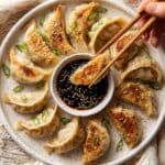 Homemade Goyza (Japanese Dumplings) with Shiitake and Green Cabbage Filling Recipe