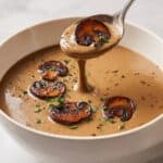 Creamy Mushroom Soup with Caramelized Cremini Mushrooms Recipe