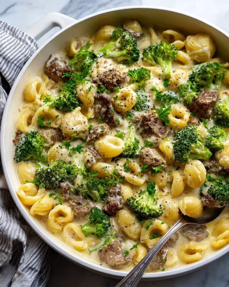 Creamy Cavatelli with Sausage, Broccoli, and Gouda Recipe