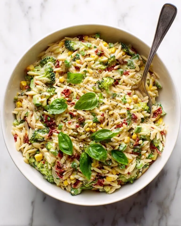 Creamy Basil Chicken with Orzo and Sun-Dried Tomatoes Recipe