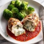 Mozzarella Stuffed Chicken Breast with Tomato Sauce Recipe