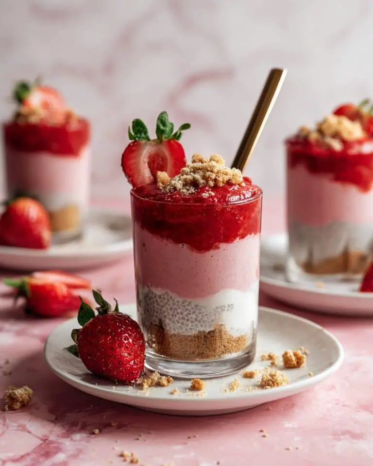 Strawberries & Cream Chia Pudding Recipe