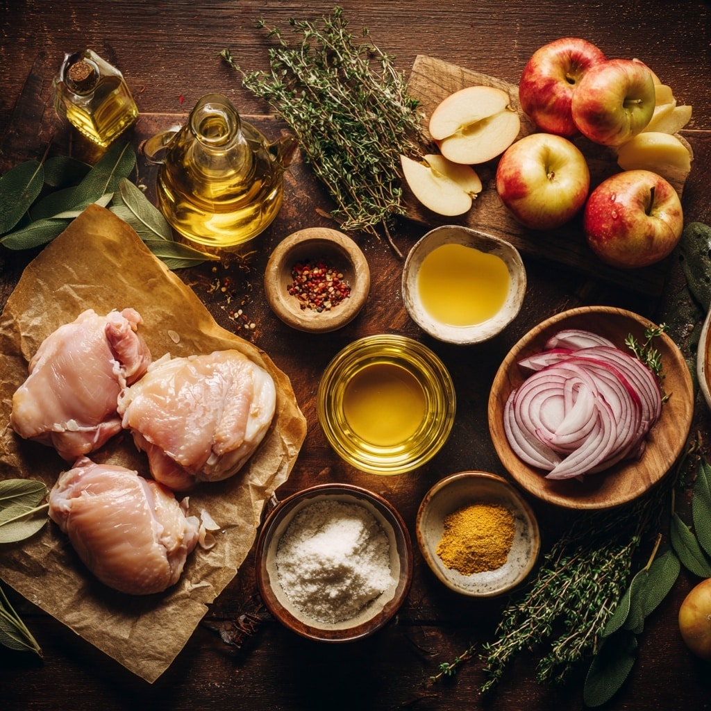 A close-up view of a black pan filled with three layers of ingredients cooking in butter. On the left, there are thin slices of purple-red onion with a glossy texture. In the middle and right parts of the pan, there are thin apple slices showing red skin and white flesh, many dusted with brown cinnamon powder. The butter bubbles gently around the fruit and onion, giving a warm golden glow. The pan sits on a stove with a soft light shining from above. photo taken with an iphone --ar 4:5 --v 7
