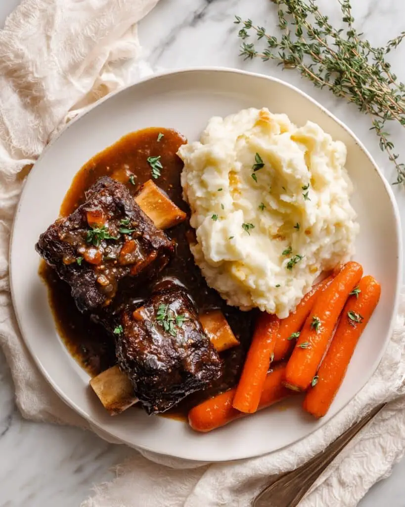 Slow Cooker Short Ribs with Red Wine and Carrots Recipe