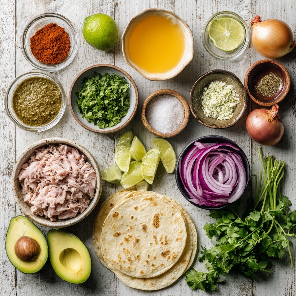 The dish shows shredded pieces of cooked meat with browned, crispy edges covering the entire white plate. The meat has different shades of brown and some visible texture from being cooked with spices and onions. Around the meat, there are some fresh green cilantro leaves and a few lime wedges placed near the edges of the plate. The plate sits on a smooth white marbled surface, making the colors of the food stand out. photo taken with an iphone --ar 4:5 --v 7