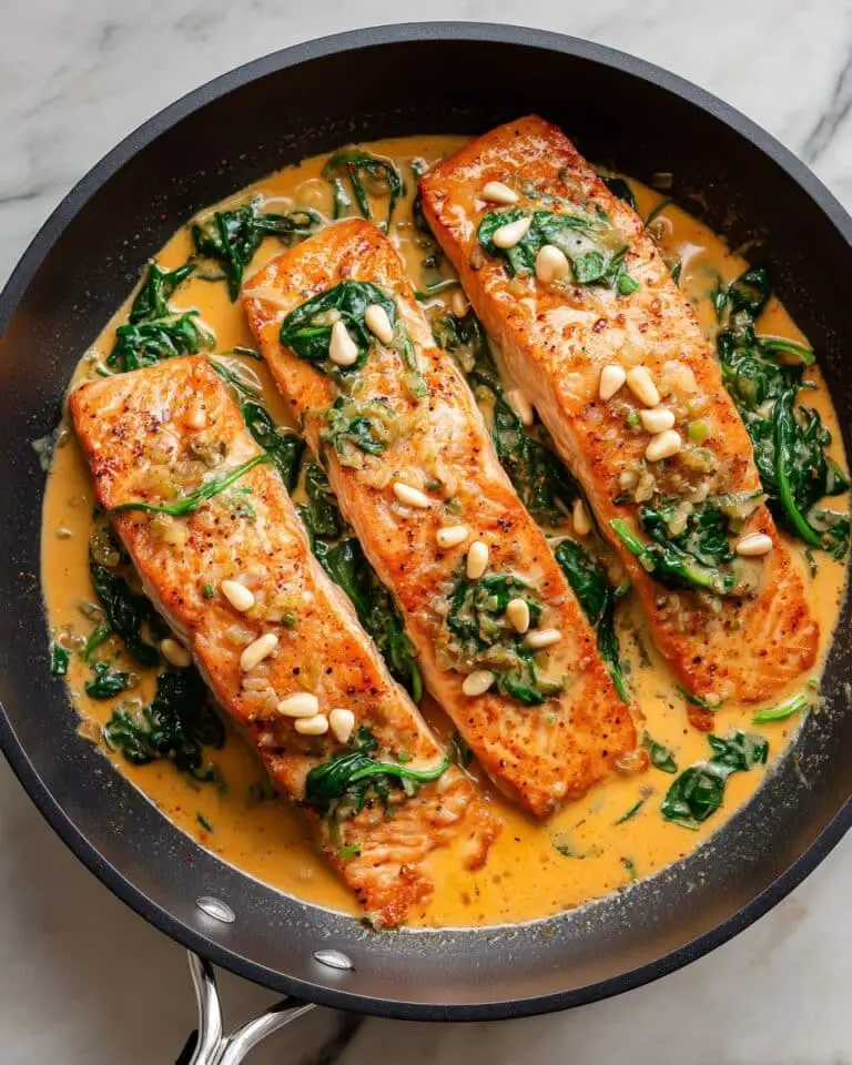 25-Minute Pan-Seared Trout with Creamy Pesto Sauce Recipe