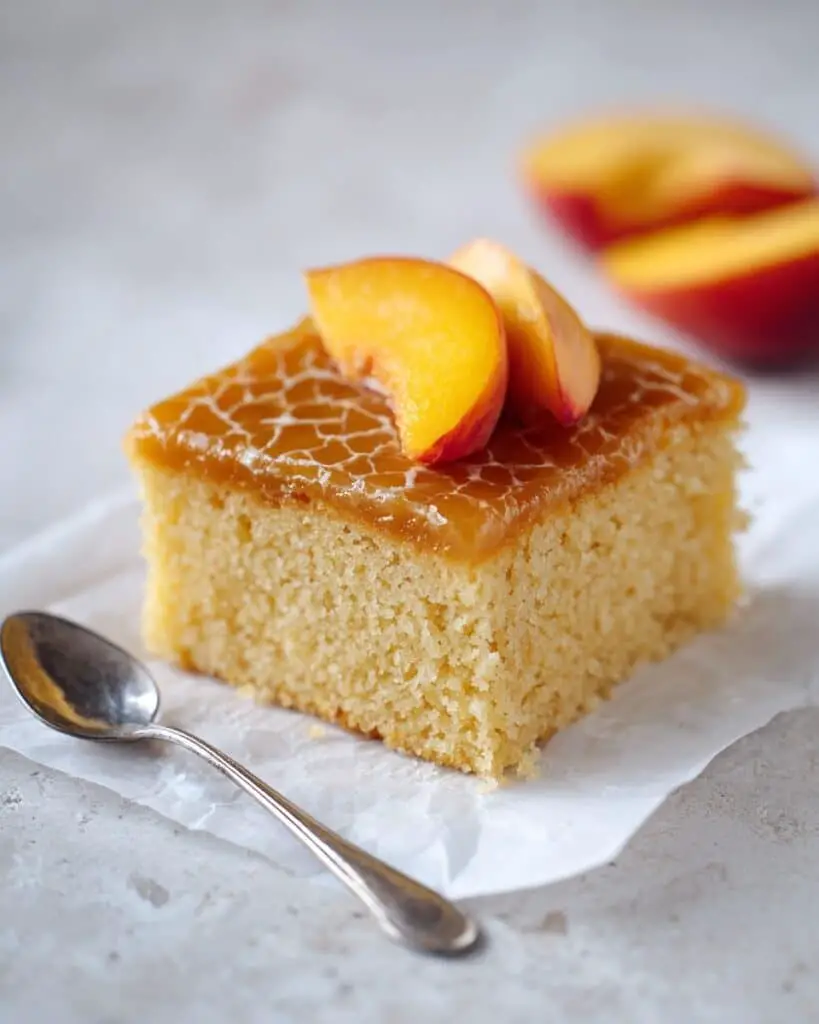 Easy Brown Sugar Peach Cake Recipe