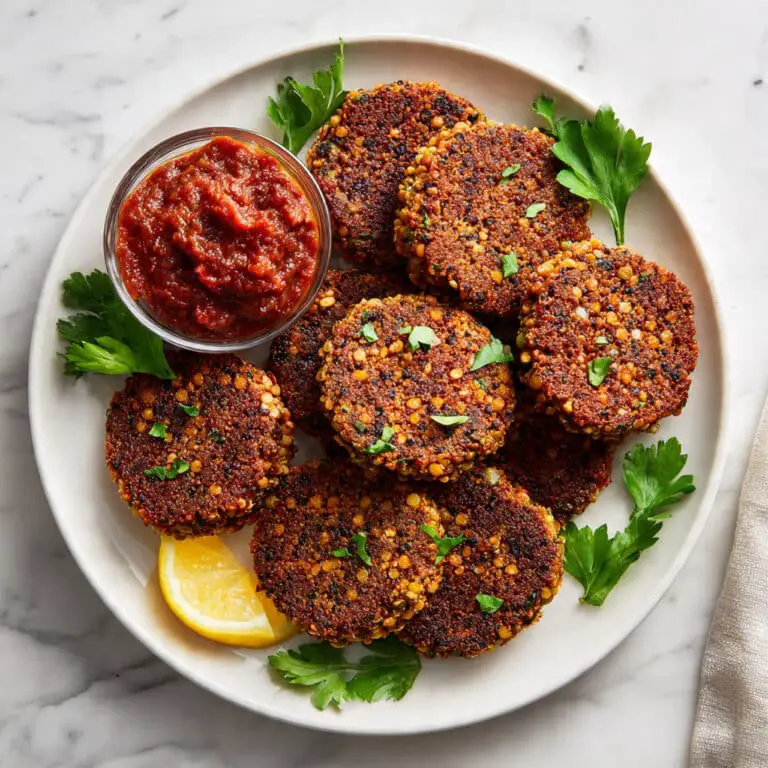 Creamy Lentil Patties with Lemon and Parsley Recipe
