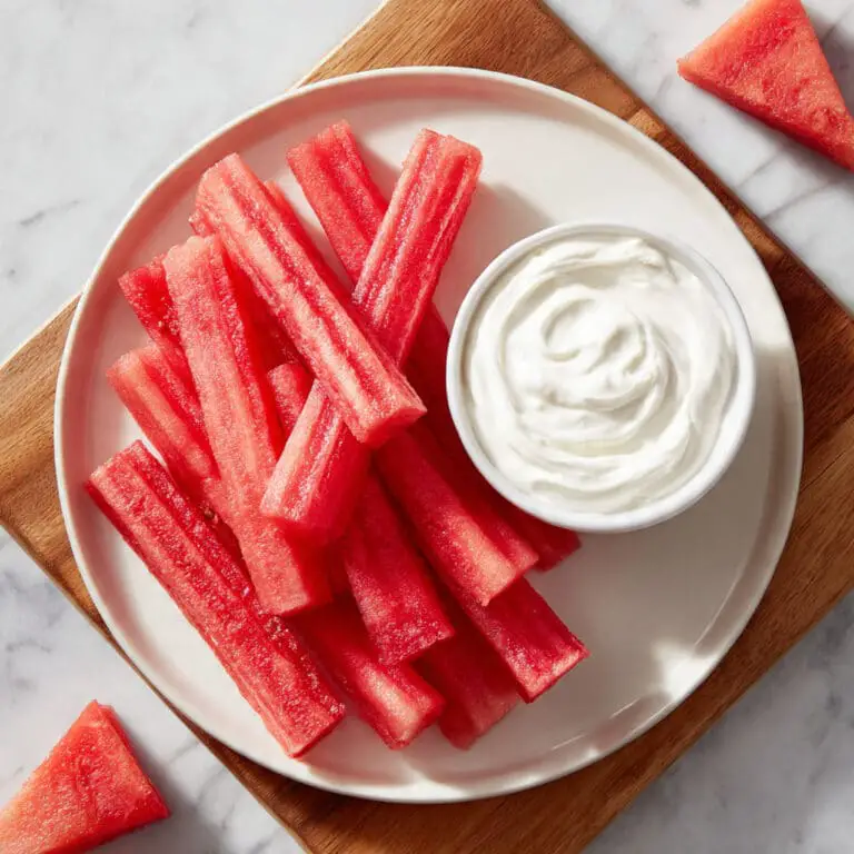 Watermelon Fries with Greek Yogurt and Whipped Topping Recipe