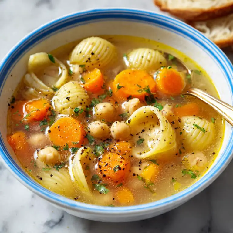 Easy Chickpea Noodle Soup Recipe