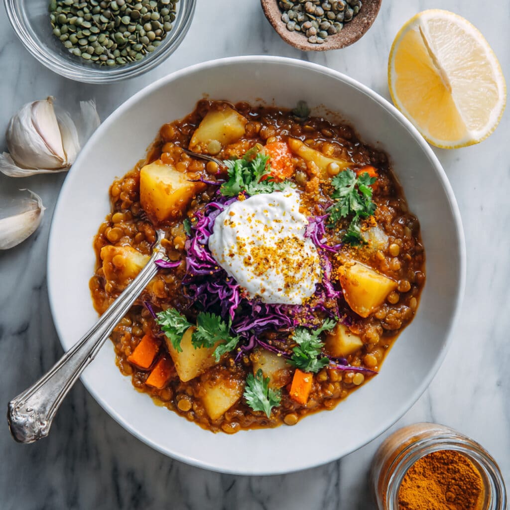 Creamy Mung Bean Soup with Spices and Vegetables Recipe