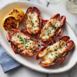 Grilled Lobster with Cheesy Herb Sauce Recipe