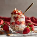 Greek Yogurt Parfait with Strawberries and Crunchy Topping Recipe