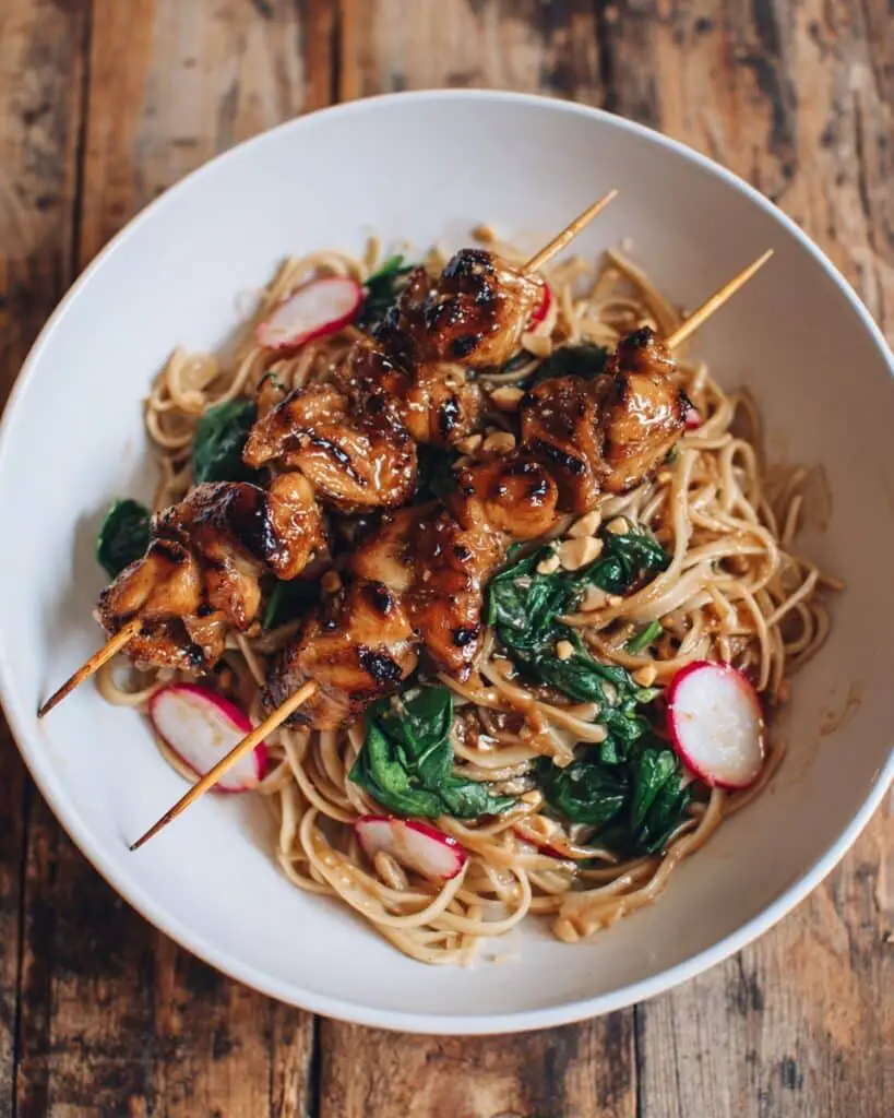 Pad Thai Chicken Skewer Salad Recipe