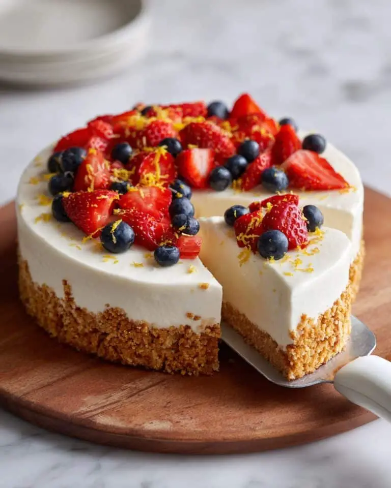 Gluten-Free Almond Cake with Berries and Lemon Glaze Recipe