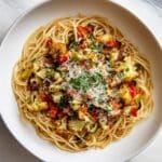 Garlic Butter Noodles with Roasted Veggies Recipe