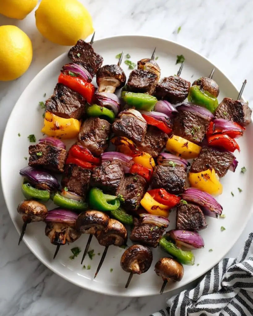 Lemon Herb Steak Kabobs Recipe