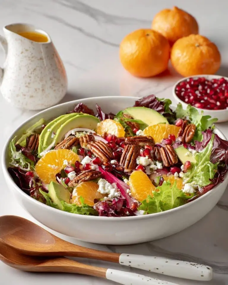 Mandarin Orange Salad with Citrus Dressing and Pecan Toppings Recipe
