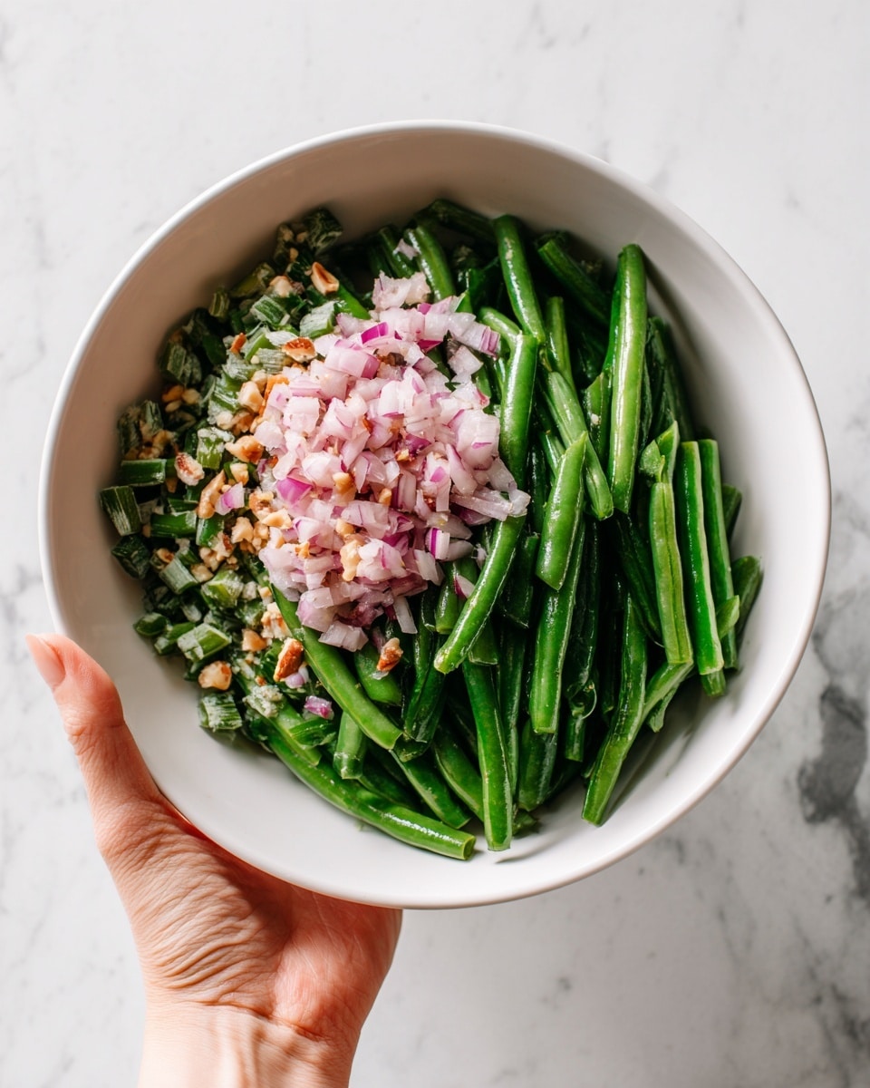 Italian Green Beans with Walnuts and Red Onion Recipe - Recipe Image