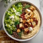 Chicken Shawarma Hummus Bowl with Crispy Quinoa Recipe