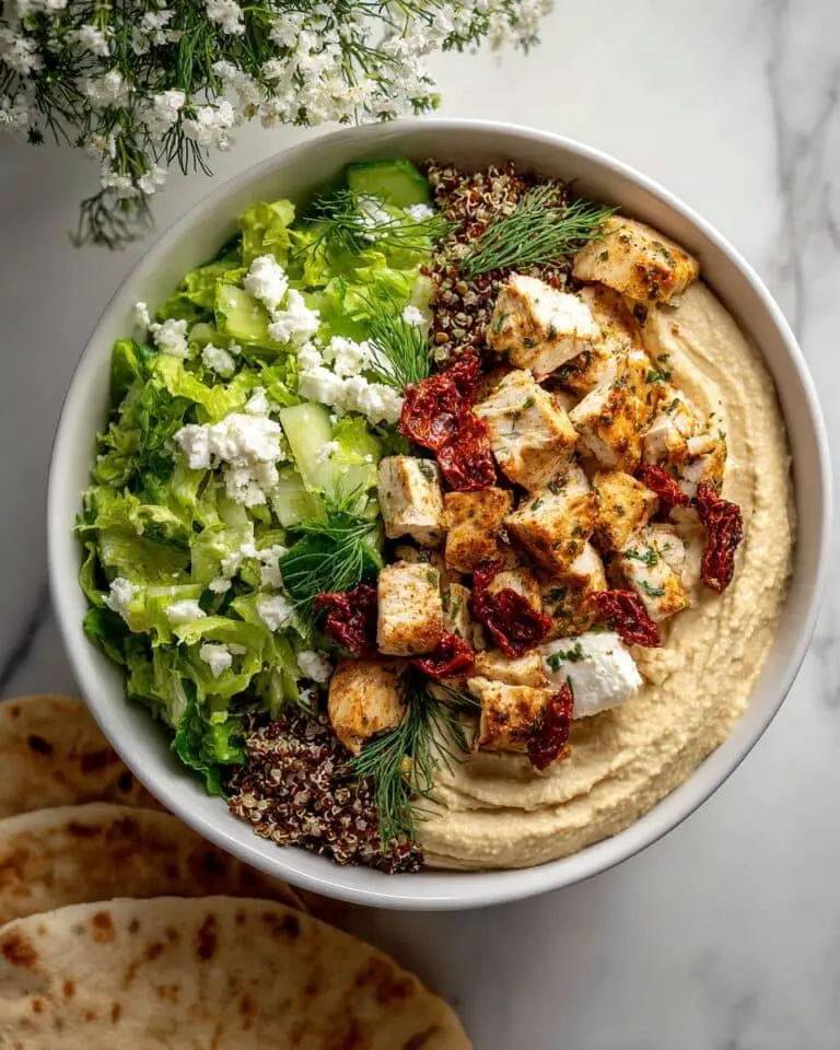 Chicken Shawarma Hummus Bowl with Crispy Quinoa Recipe