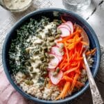 Anything-Goes Kale Salad with Green Tahini Dressing Recipe