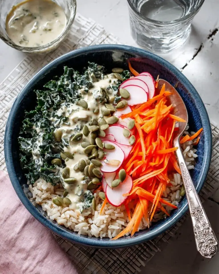 Anything-Goes Kale Salad with Green Tahini Dressing Recipe
