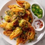 Healthy Fried Zucchini Blossoms Recipe
