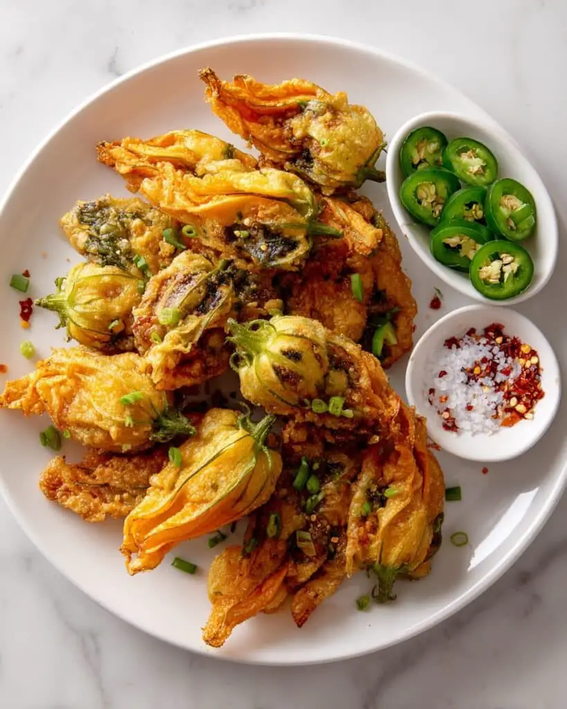 Healthy Fried Zucchini Blossoms Recipe