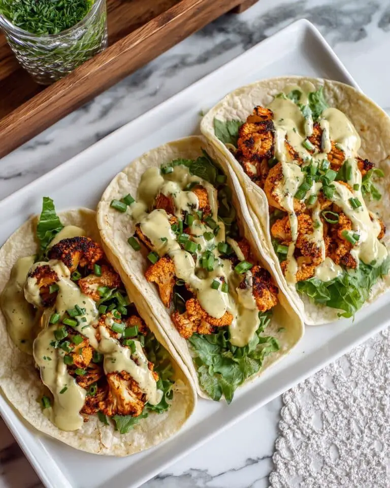 Vegan Buffalo Cauliflower Tacos Recipe
