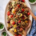 Mediterranean Chicken Skillet with Mushrooms, Olives, and Cherry Tomatoes Recipe