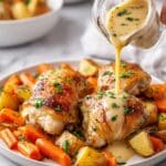 Easy Roast Chicken Dinner with Carrots, Parsnips, and Red Potatoes Recipe